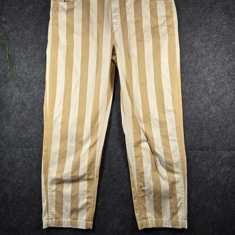 Brixton Costa Striped Overalls Femme Medium Sand/Natural 100% Cotton Artsy - Picture 5 of 15